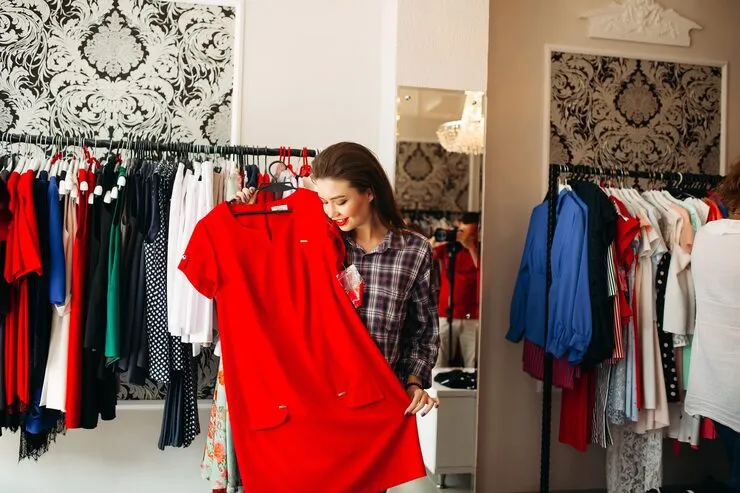 Clothing boutique POS in use