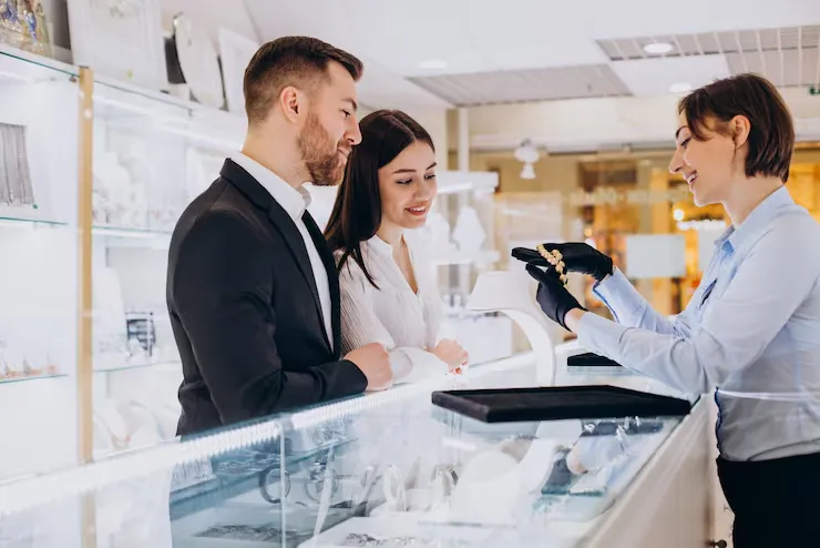 Jewelry shop POS in use