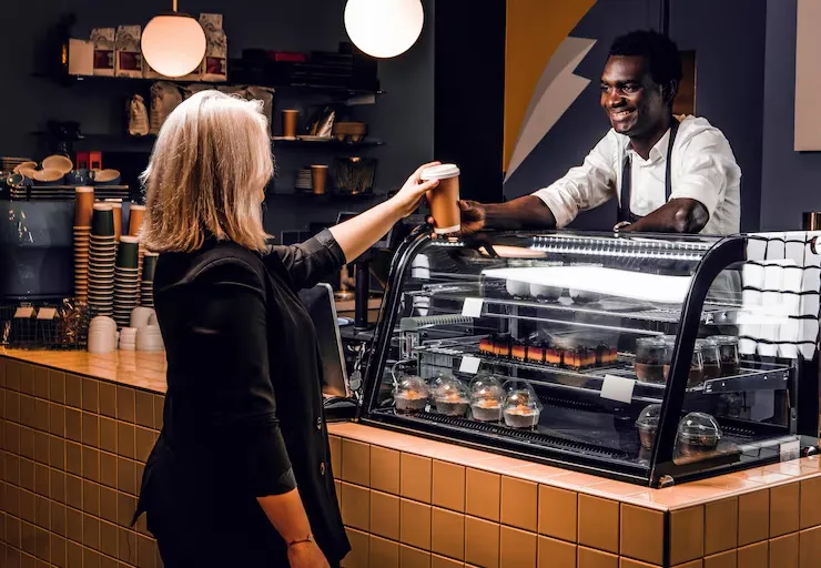 Café and coffee shop POS in use