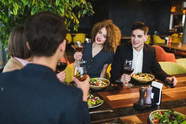 Dine-in restaurant POS in use