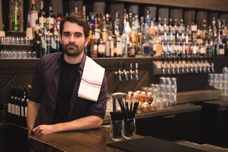 Liquor store POS in use
